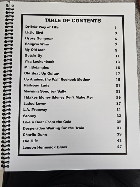 Jerry Jeff Walker Songbook Vol 1- Book