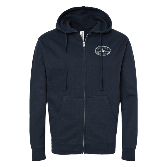 Zip Up Hoodie - Navy